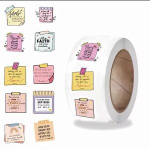 500 Faith-Inspired Stickers (Roll)